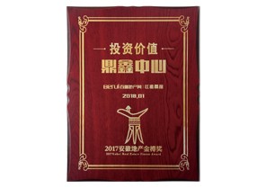 鼎鑫中心榮獲2017安徽地產(chǎn)金樽獎(jiǎng)